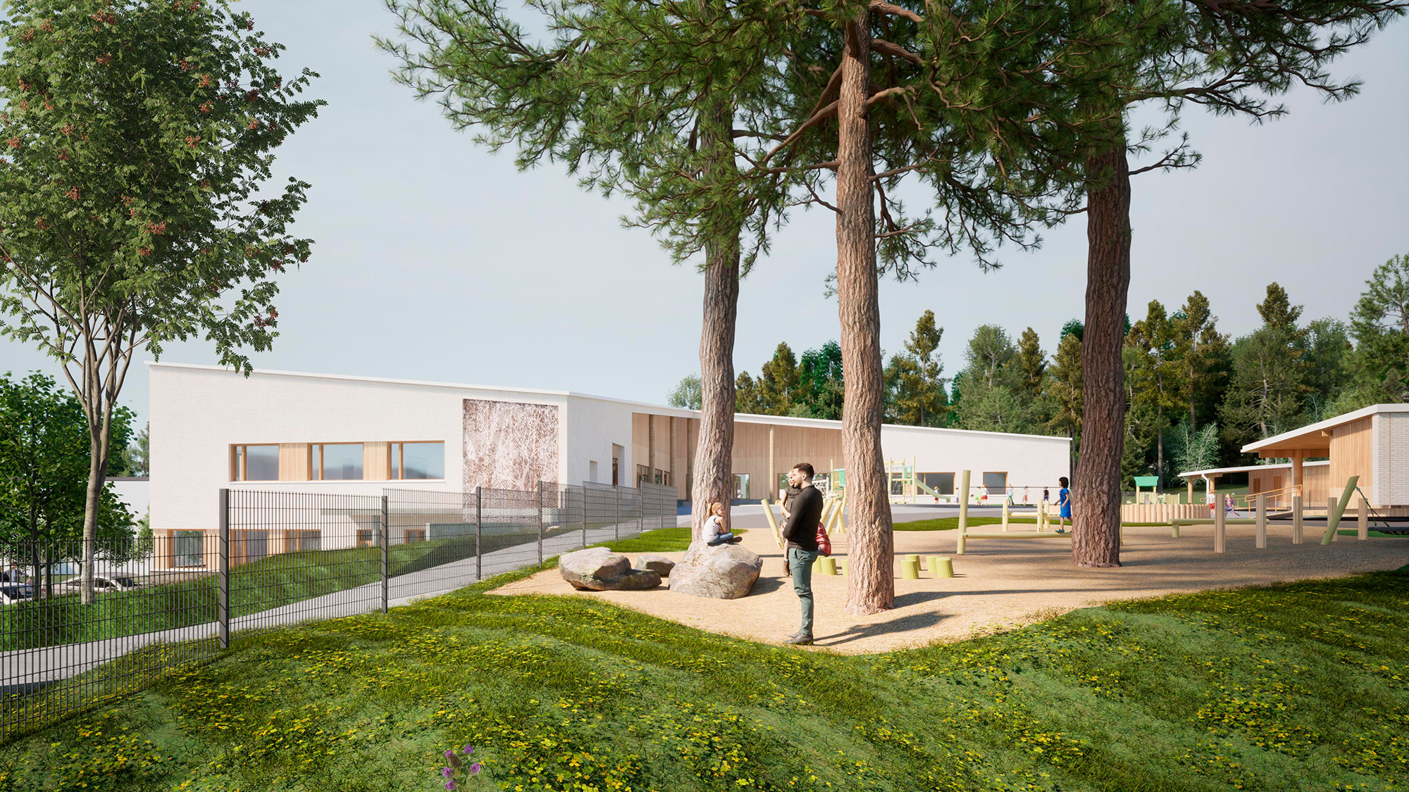 Kivistön päiväkoti piha UKI Arkkitehdit web
